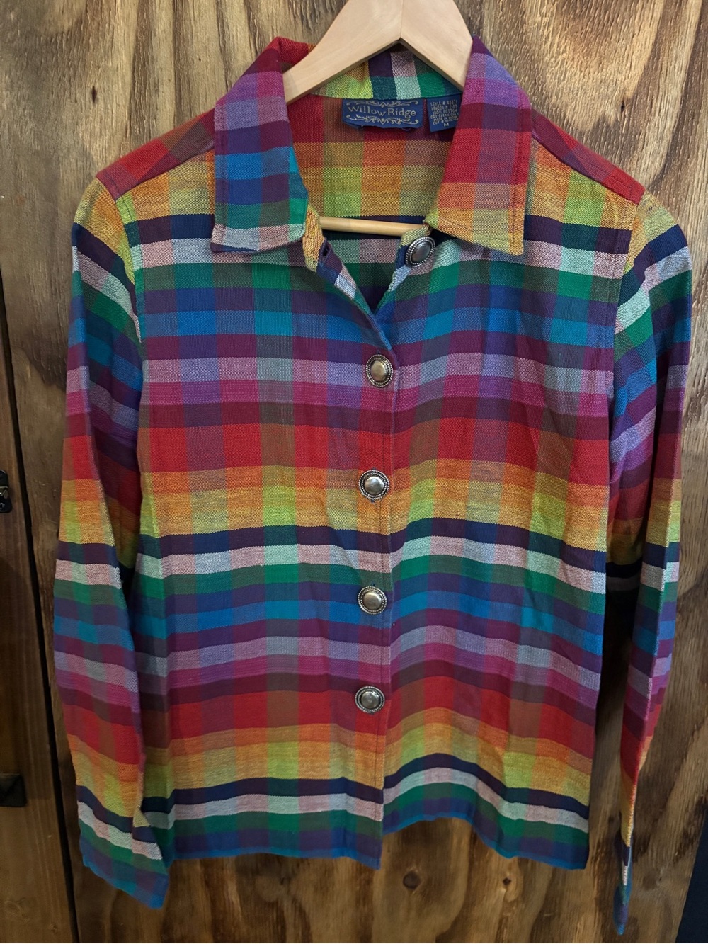 Vintage willow ridge women’s button down blouse size medium
